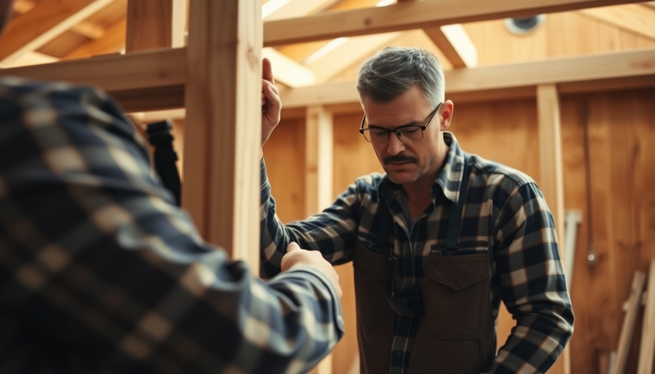 High-quality framing process in carpentry showing detailed wooden support structures for building