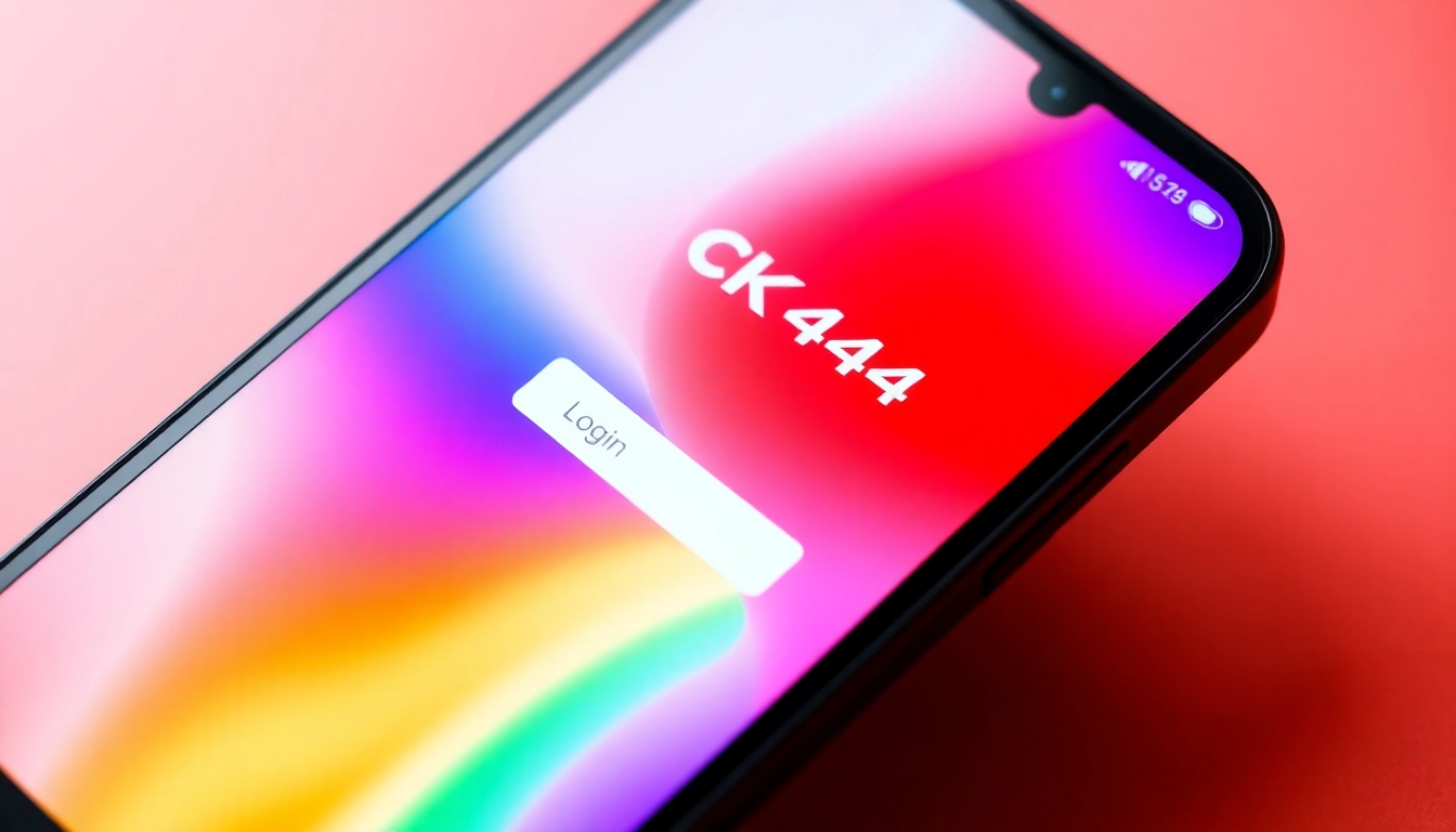Guiding users through the ck4444 login app android process with a clear, intuitive interface on a smartphone screen, highlighting ease and security for seamless online gaming access