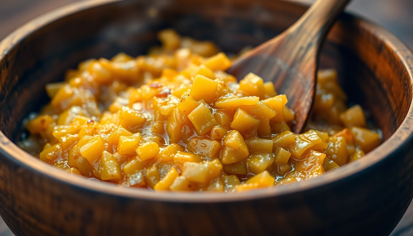 Delicious Sauteed Garlic Paste in rustic bowl garnished with herbs, showcasing rich texture and